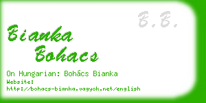 bianka bohacs business card