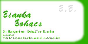 bianka bohacs business card